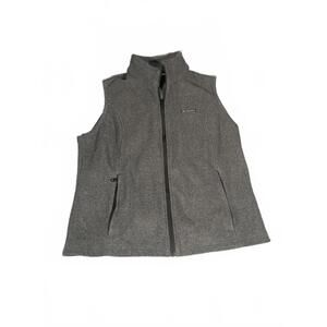 Columbia Vest Men's XL Gray Full Zip Sleeveless Benton Fleece